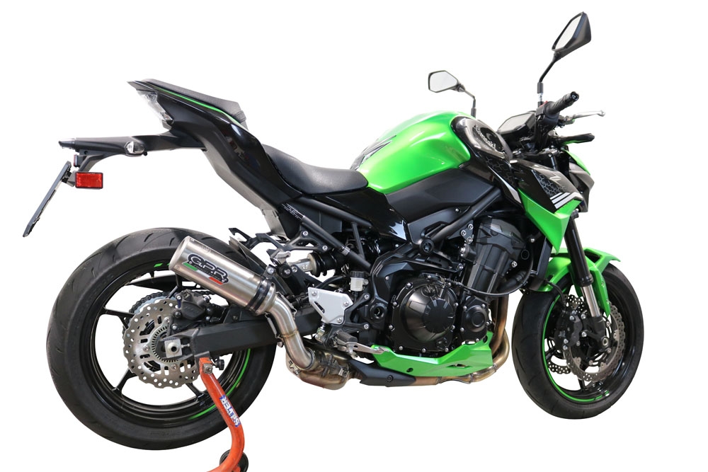 GPR auspuff kompatibel mit  Kawasaki Z 900 2021-2024, M3 Inox , Zugelassener legaler Slip-On-Auspuff mit Abe, einschließlich abnehmbarem DB-Killer und Verbindungsrohr 