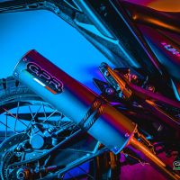 GPR auspuff kompatibel mit  Zontes Zt 125 G1 - U - U1 - Z2 2020-2024, M3 Black Titanium, Homologierte auspuff mit verbindungsrohr und katalysator 