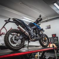 GPR auspuff kompatibel mit  Zontes Zt 125 G1 - U - U1 - Z2 2020-2024, M3 Inox , Homologierte auspuff mit verbindungsrohr und katalysator 