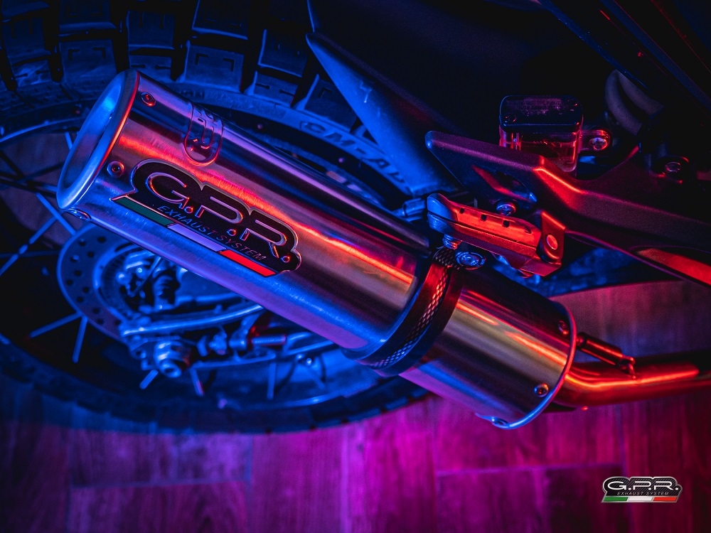 GPR auspuff kompatibel mit  Zontes Zt 125 G1 - U - U1 - Z2 2020-2024, M3 Inox , Homologierte auspuff mit verbindungsrohr und katalysator 