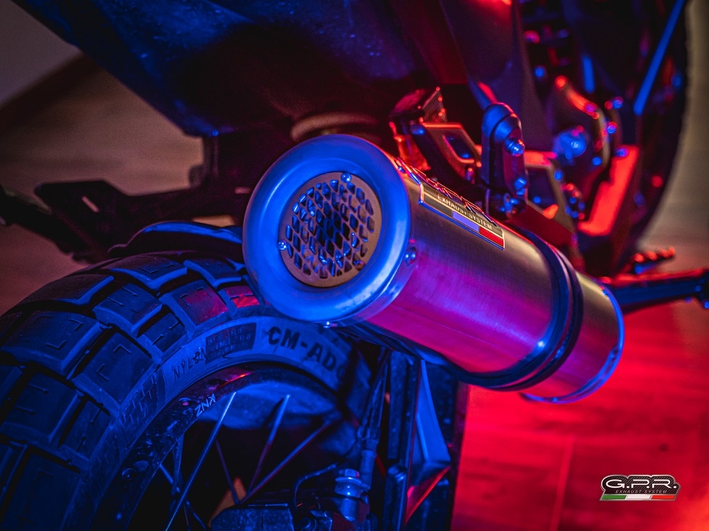 GPR auspuff kompatibel mit  Zontes Zt 125 G1 - U - U1 - Z2 2020-2024, M3 Inox , Homologierte auspuff mit verbindungsrohr und katalysator 