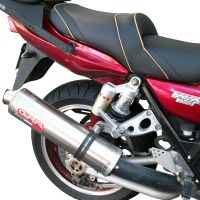 GPR auspuff kompatibel mit  Kawasaki ZRX-1100 1998-2001, Inox Tondo, Abgasschalldämpfer, ABE-geprüft, Montage mit speziellem Flansch 