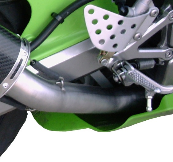 GPR auspuff kompatibel mit  Kawasaki Zx-6R 636 2003-2004, Satinox , Zugelassener legaler Slip-On-Auspuff mit Abe, einschließlich abnehmbarem DB-Killer und Verbindungsrohr 