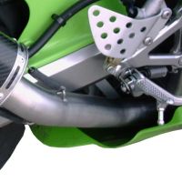 GPR auspuff kompatibel mit  Kawasaki Zx-6R 636 2003-2004, Satinox , Zugelassener legaler Slip-On-Auspuff mit Abe, einschließlich abnehmbarem DB-Killer und Verbindungsrohr 