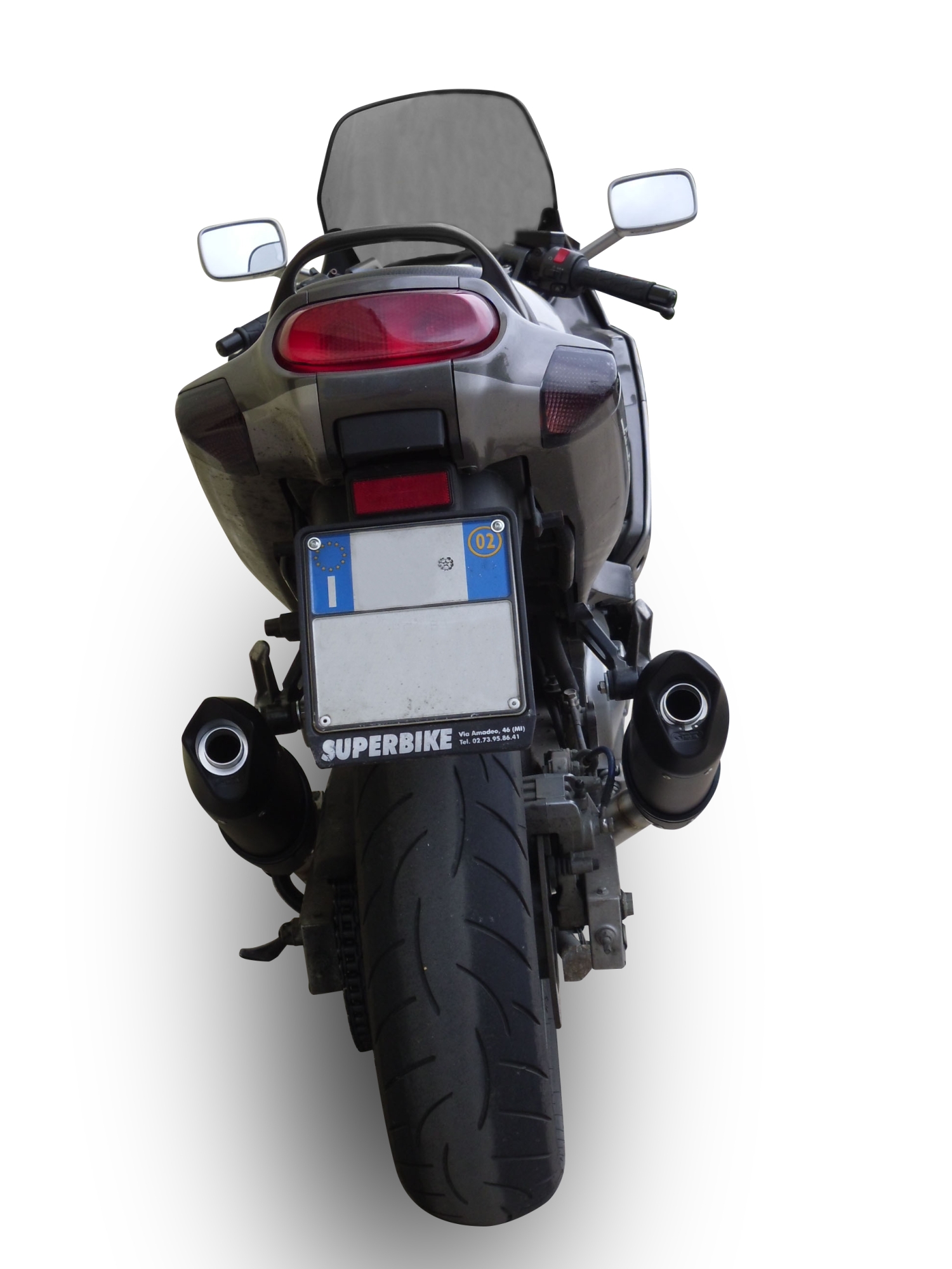 GPR auspuff kompatibel mit  Kawasaki Zzr 600 2002-2006, Furore Nero, Doppelt homologierter legaler Slip-On-Auspuff mit ABE, einschließlich abnehmbarer DB-Killer und verbindungsrohre 