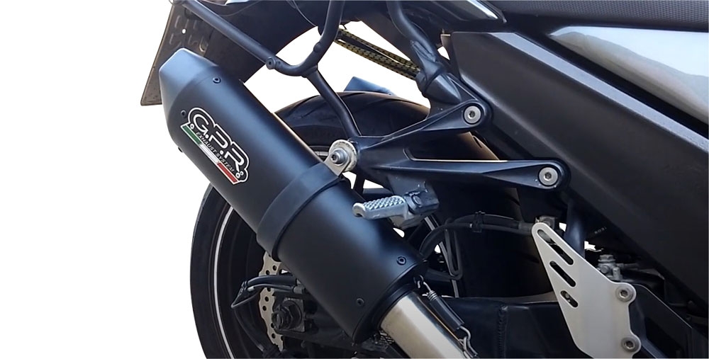 GPR auspuff kompatibel mit  Kawasaki Zzr 1400 2017-2022, Furore Nero, Doppelter Rennauspuff, mit Verbindungsrohren, Artikel ohne Genehmigung 