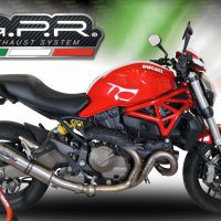 GPR auspuff kompatibel mit  Ducati Monster 1200 S -R  2017-2021, M3 Titanium Natural, Zugelassener legaler Slip-On-Auspuff mit Abe, einschließlich abnehmbarem DB-Killer,katakysator und Verbindungsrohr 