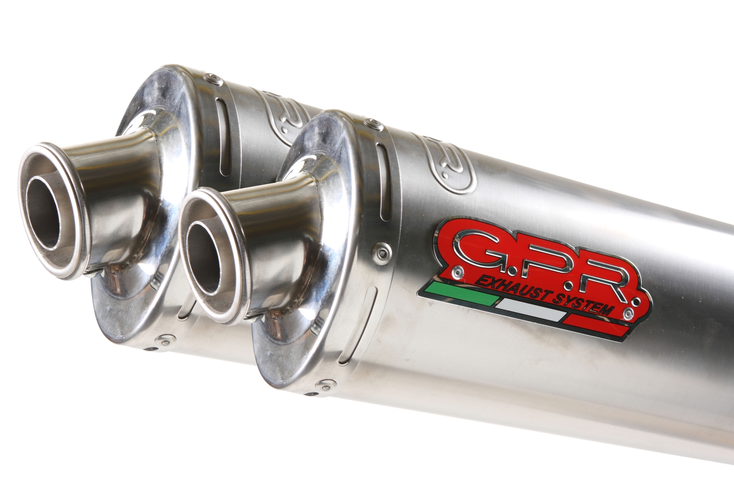 GPR auspuff kompatibel mit  Ducati Monster S2R  2004-2007, Inox Tondo, Doppelter Rennauspuff, mit Verbindungsrohren, Artikel ohne Genehmigung 