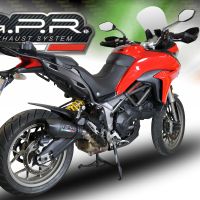 GPR auspuff kompatibel mit  Ducati Multistrada 950 2021-2024, New Grand Prix Evo Black Titanium, Zugelassener legaler Slip-On-Auspuff mit Abe, einschließlich abnehmbarem DB-Killer und Verbindungsrohr 