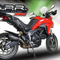 GPR auspuff kompatibel mit  Ducati Multistrada 950 V2 S 2021-2024, New Grand Prix Evo Poppy, Zugelassener legaler Slip-On-Auspuff mit Abe, einschließlich abnehmbarem DB-Killer und Verbindungsrohr 