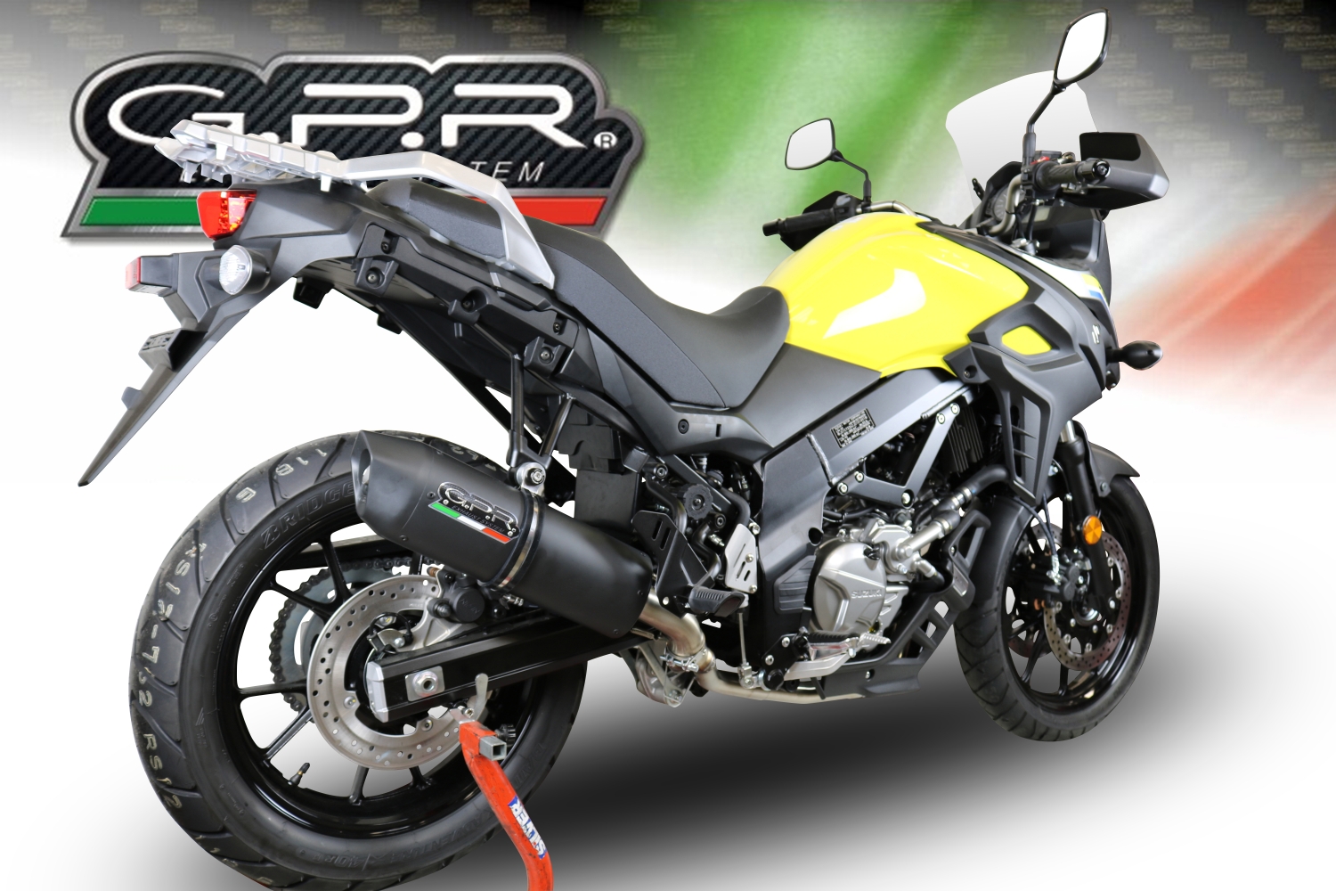 GPR auspuff kompatibel mit  Suzuki V-Strom 650 2021-2025, Furore Evo4 Nero, Zugelassener legaler Mid-Full-Systemauspuff mit ABE, einschließlich abnehmbarem DB-Killer und Katalysator 