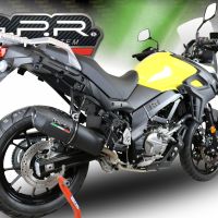 GPR auspuff kompatibel mit  Suzuki V-Strom 650 2021-2025, Furore Evo4 Nero, Zugelassener legaler Mid-Full-Systemauspuff mit ABE, einschließlich abnehmbarem DB-Killer und Katalysator 