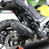 GPR auspuff kompatibel mit  Suzuki V-Strom 650 2021-2025, Furore Evo4 Nero, Zugelassener legaler Mid-Full-Systemauspuff mit ABE, einschließlich abnehmbarem DB-Killer und Katalysator 