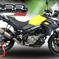 GPR auspuff kompatibel mit  Suzuki V-Strom 650 2021-2025, New Grand Prix Evo Titanium, Zugelassener legaler Mid-Full-Systemauspuff mit ABE, einschließlich abnehmbarem DB-Killer und Katalysator 