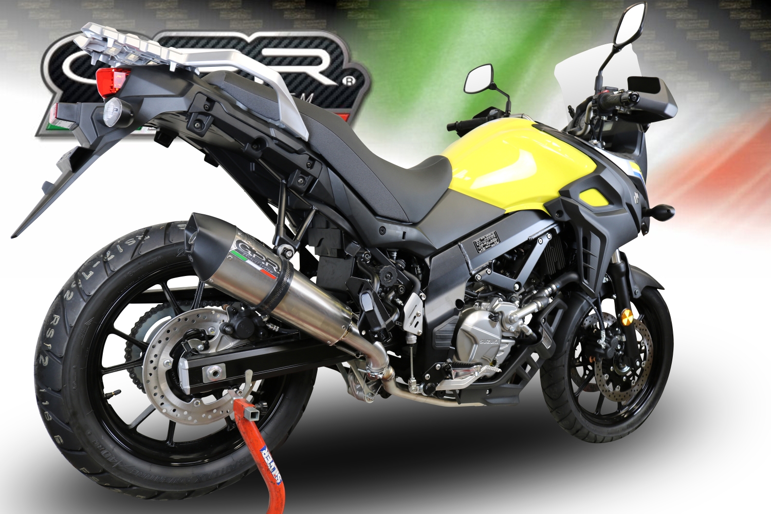 GPR auspuff kompatibel mit  Suzuki V-Strom 650 2021-2025, New Grand Prix Evo Titanium, Zugelassener legaler Mid-Full-Systemauspuff mit ABE, einschließlich abnehmbarem DB-Killer und Katalysator 