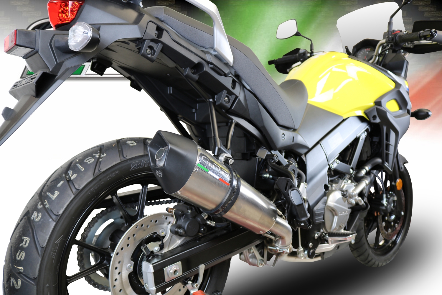 GPR auspuff kompatibel mit  Suzuki V-Strom 650 2021-2025, New Grand Prix Evo Titanium, Zugelassener legaler Mid-Full-Systemauspuff mit ABE, einschließlich abnehmbarem DB-Killer und Katalysator 