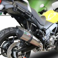 GPR auspuff kompatibel mit  Suzuki V-Strom 650 2021-2025, New Grand Prix Evo Titanium, Zugelassener legaler Mid-Full-Systemauspuff mit ABE, einschließlich abnehmbarem DB-Killer und Katalysator 
