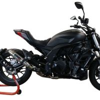 GPR auspuff kompatibel mit  Benelli 502 C 2021-2024, Deeptone Inox, Zugelassener legaler Slip-On-Auspuff mit Abe, einschließlich abnehmbarem DB-Killer und Verbindungsrohr 