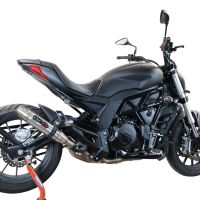 GPR auspuff kompatibel mit  Benelli 502 C 2021-2024, Deeptone Inox, Zugelassener legaler Slip-On-Auspuff mit Abe, einschließlich abnehmbarem DB-Killer und Verbindungsrohr 