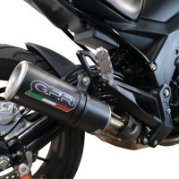 GPR auspuff kompatibel mit  Benelli 502 C 2021-2024, M3 Black Titanium, Zugelassener legaler Slip-On-Auspuff mit Abe, einschließlich abnehmbarem DB-Killer und Verbindungsrohr 