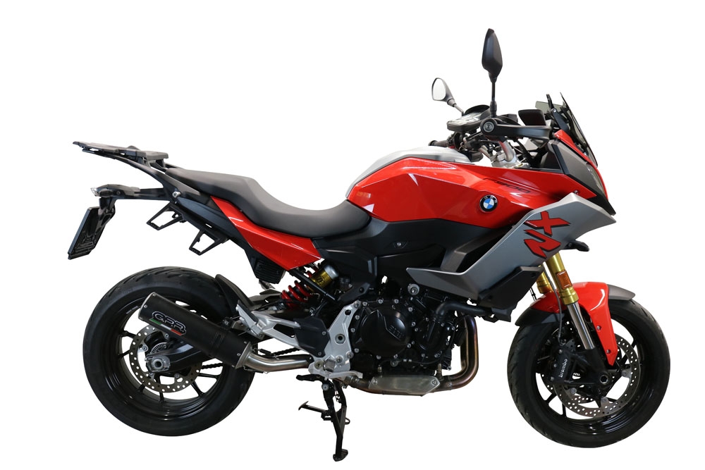 GPR auspuff kompatibel mit  Bmw F 900 XR-R 2020-2025, M3 Black Titanium, Zugelassener legaler Slip-On-Auspuff mit Abe, einschließlich abnehmbarem DB-Killer und Verbindungsrohr 