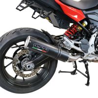 GPR auspuff kompatibel mit  Bmw F 900 XR-R 2020-2025, M3 Black Titanium, Zugelassener legaler Slip-On-Auspuff mit Abe, einschließlich abnehmbarem DB-Killer und Verbindungsrohr 