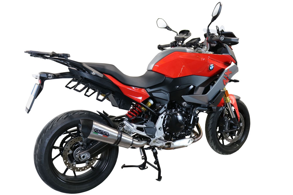 GPR auspuff kompatibel mit  Bmw F 900 XR-R 2020-2025, New Grand Prix Evo Titanium, Zugelassener legaler Slip-On-Auspuff mit Abe, einschließlich abnehmbarem DB-Killer und Verbindungsrohr 