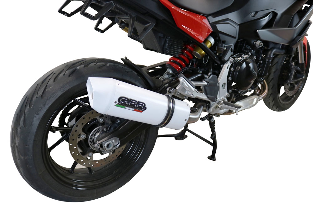 GPR auspuff kompatibel mit  Bmw F 900 XR-R 2020-2025, Albus Evo4, Zugelassener legaler Slip-On-Auspuff mit Abe, einschließlich abnehmbarem DB-Killer und Verbindungsrohr 