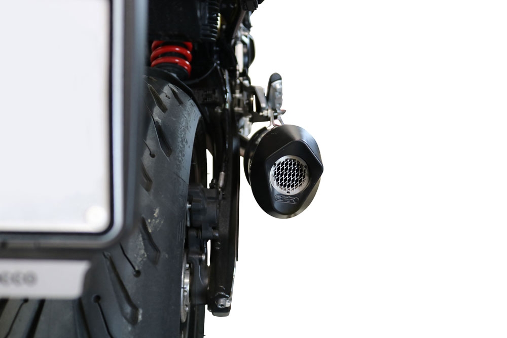 GPR auspuff kompatibel mit  Bmw F 900 XR-R 2020-2025, Furore Evo4 Nero, Zugelassener legaler Slip-On-Auspuff mit Abe, einschließlich abnehmbarem DB-Killer und Verbindungsrohr 