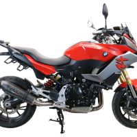 GPR auspuff kompatibel mit  Bmw F 900 XR-R 2020-2025, New Grand Prix Evo Poppy, Zugelassener legaler Slip-On-Auspuff mit Abe, einschließlich abnehmbarem DB-Killer und Verbindungsrohr 