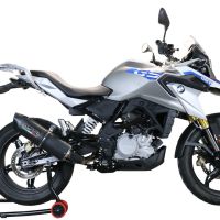 GPR auspuff kompatibel mit  Bmw G 310 Gs 2017-2021, Furore Evo4 Nero, Homologierte auspuff mit verbindungsrohr und katalysator 