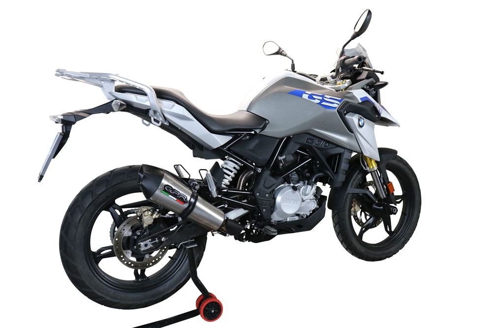 GPR auspuff kompatibel mit  Bmw G 310 Gs 2022-2024, New Grand Prix Evo Titanium, Homologierte auspuff mit verbindungsrohr und katalysator 