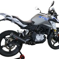 GPR auspuff kompatibel mit  Bmw G 310 Gs 2017-2021, M3 Black Titanium, Homologierte auspuff mit verbindungsrohr und katalysator 