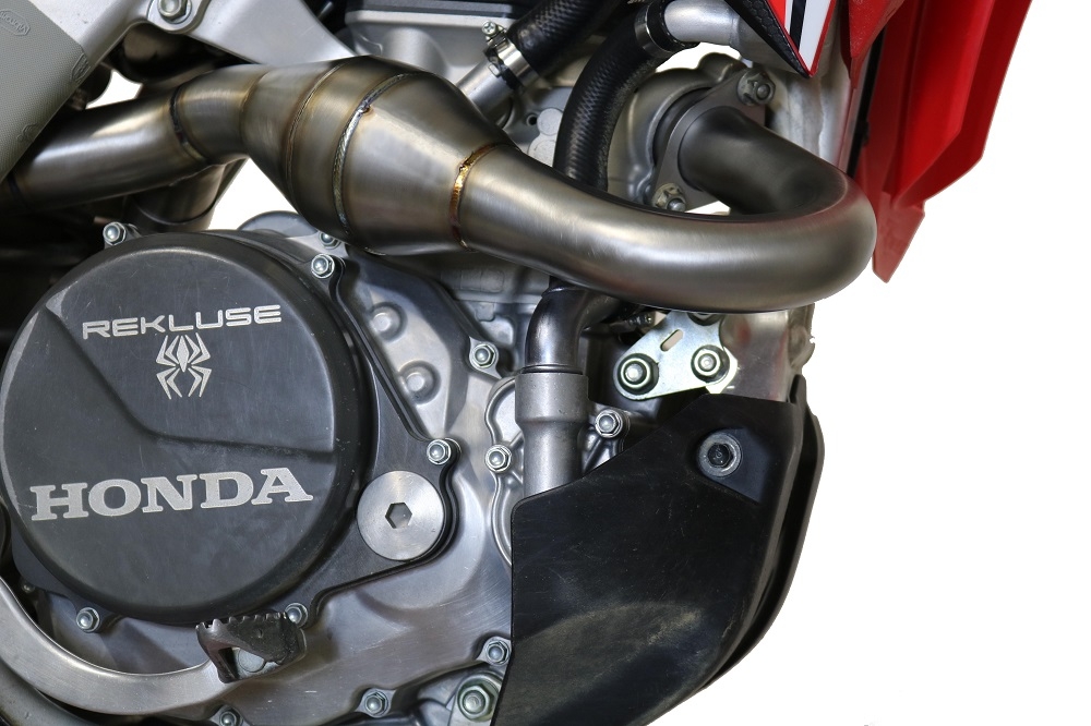 GPR auspuff kompatibel mit  Honda Crf 450 R-RX 2020-2020, Pentacross Inox, Offroad-Rennen Vollständiges System, einschließlich doppelter Schalldämpfer, abnehmbarer DB-Killer/Funkenfänger 