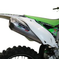 GPR auspuff kompatibel mit  Kawasaki Kx 450 F 2012-2015, Pentacross Inox, Racing-Komplettsystem-Auspuff, einschließlich Krümmer und abnehmbarem DB-Killer 