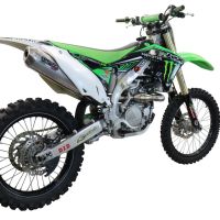 GPR auspuff kompatibel mit  Kawasaki Kx 450 F 2012-2015, Pentacross Titanium, Racing-Komplettsystem-Auspuff, einschließlich Krümmer und abnehmbarem DB-Killer 