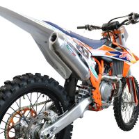 GPR auspuff kompatibel mit  Ktm 500 XW-F 2024-2024, Pentacross Inox, Racing-Komplettsystem-Auspuff, einschließlich Krümmer und abnehmbarem DB-Killer 
