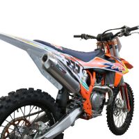 GPR auspuff kompatibel mit  Ktm EXC-F 450 2024-2025, Pentacross FULL Titanium, Racing-Komplettsystem-Auspuff, einschließlich Krümmer und abnehmbarem DB-Killer 