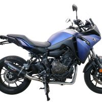 GPR auspuff kompatibel mit  Yamaha Tracer 7 GT 2020-2024, Furore Nero, Racing-Komplettsystem-Auspuff, einschließlich Krümmer und abnehmbarem DB-Killer 