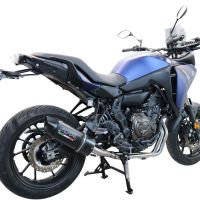 GPR auspuff kompatibel mit  Yamaha Tracer 7 GT 2020-2024, Furore Nero, Racing-Komplettsystem-Auspuff, einschließlich Krümmer und abnehmbarem DB-Killer 