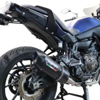 GPR auspuff kompatibel mit  Yamaha Tracer 7 GT 2020-2024, Furore Nero, Racing-Komplettsystem-Auspuff, einschließlich Krümmer und abnehmbarem DB-Killer 