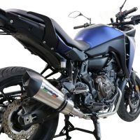 GPR auspuff kompatibel mit  Yamaha Tracer 7 2021-2024, New Grand Prix Evo Titanium, Racing-Komplettsystem-Auspuff, einschließlich Krümmer und abnehmbarem DB-Killer 