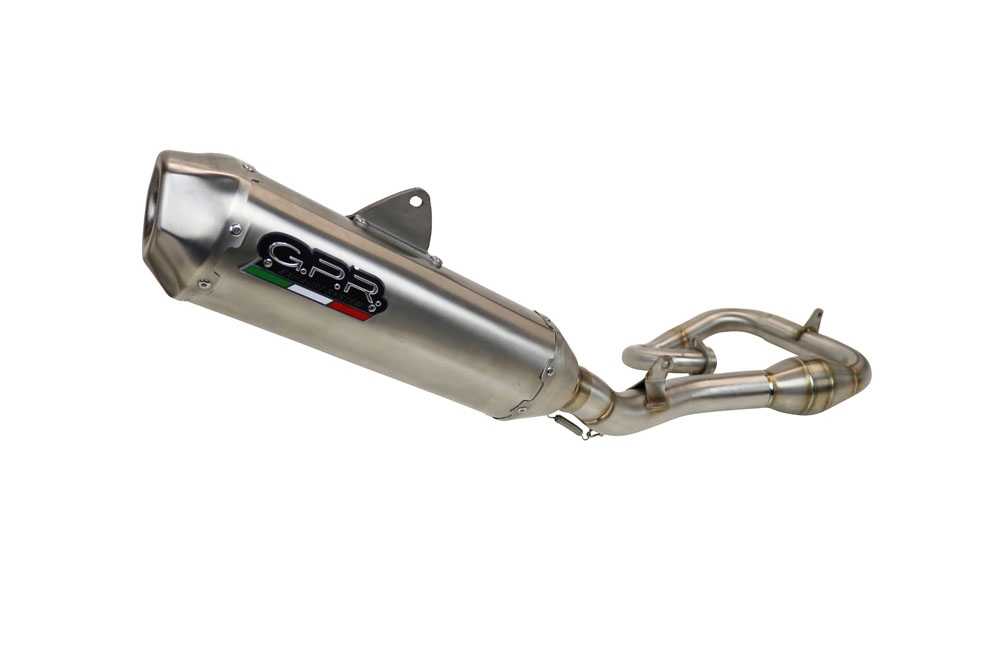 GPR auspuff kompatibel mit  Gas Gas MC 350F 2021-2023, Pentacross Inox, Racing-Komplettsystem-Auspuff, einschließlich Krümmer und abnehmbarem DB-Killer 