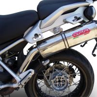 GPR auspuff kompatibel mit  Moto Guzzi Stelvio 1200 4V  2008-2010, Trioval, Zugelassener legaler Slip-On-Auspuff mit Abe, einschließlich abnehmbarem DB-Killer und Verbindungsrohr 