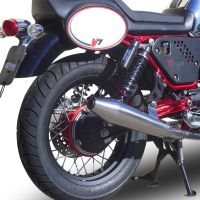 GPR auspuff kompatibel mit  Moto Guzzi V7 (I - II) Racer  2010-2016, Vintacone , Doppelt homologierter legaler Slip-On-Auspuff mit ABE, einschließlich abnehmbarer DB-Killer und verbindungsrohre 