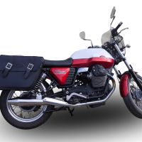 GPR auspuff kompatibel mit  Moto Guzzi V7 (I - II) - Stone - Special 2012-2016, Vintacone , Doppelt homologierter legaler Slip-On-Auspuff mit ABE, einschließlich abnehmbarer DB-Killer und verbindungsrohre 