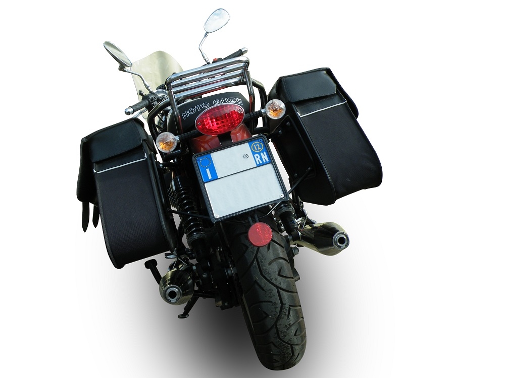 GPR auspuff kompatibel mit  Moto Guzzi V7 (I - II) - Stone - Special 2012-2016, Vintacone , Doppelt homologierter legaler Slip-On-Auspuff mit ABE, einschließlich abnehmbarer DB-Killer und verbindungsrohre 