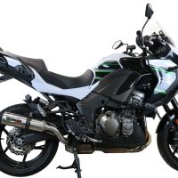 GPR auspuff kompatibel mit  Kawasaki Versys 1000 I.E. 2021-2024, M3 Inox , Zugelassener legaler Slip-On-Auspuff mit Abe, einschließlich abnehmbarem DB-Killer und Verbindungsrohr 