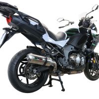 GPR auspuff kompatibel mit  Kawasaki Versys 1000 I.E. 2021-2024, Satinox , Zugelassener legaler Slip-On-Auspuff mit Abe, einschließlich abnehmbarem DB-Killer und Verbindungsrohr 