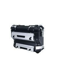 GPR TECH Bmw F 750 Gs 2021/2024 e5 Seitenkofferpaar aus Aluminium mit konturierter rechter Seite, Farbe Schwarz mit speziellem Gepäckträger Fassungsvermögen 38 Liter + 32 Liter